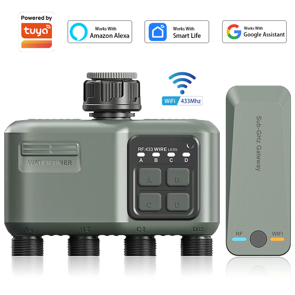 Smart Garden Auk - 4-uitlaat programmeerbare watertimer voor tuinslang, met