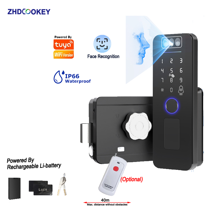 Smart Garden Gate Lock - Tuya Wifi SmartLife 3D Gezichtsherkenning Smart
